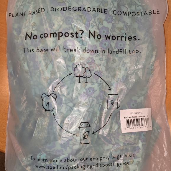 Sundown Blouse Turquoise by Spell - Picture 3 of 6